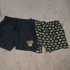 NFL Packers Black and Graphic Men's Athletic Shorts